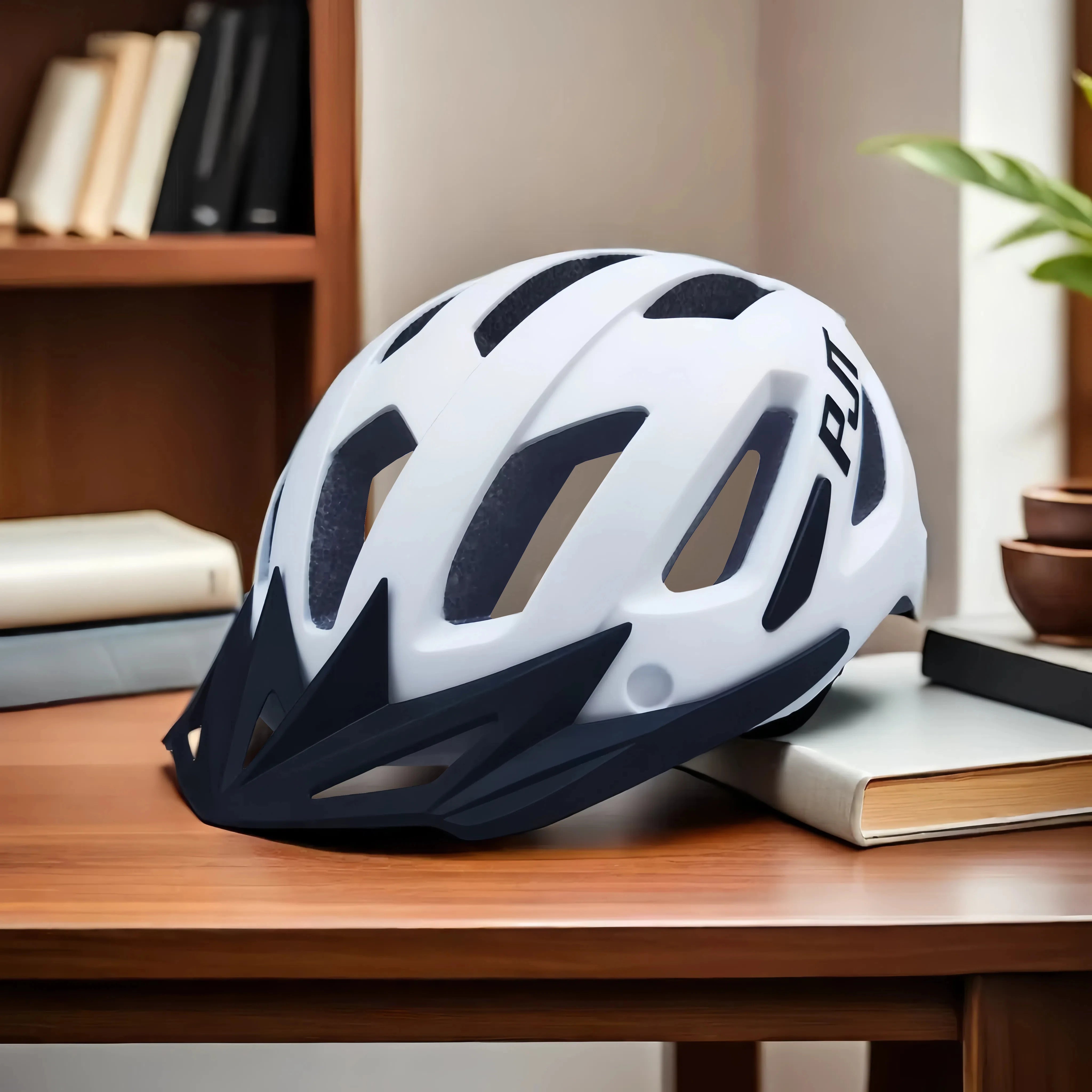 PJT LED Bike Helmet with Sun Goggle Visor – Men’s Road & MTB Helmet.