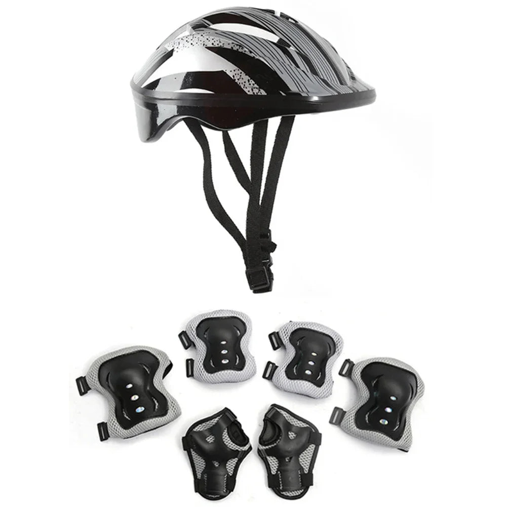 7-Piece Kids’ Protective Gear Set – Helmet, Knee & Elbow Pads.
