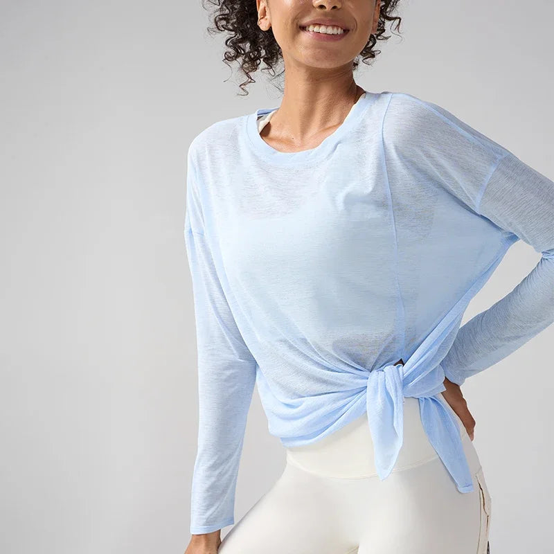 Women’s Gym & Yoga Long Sleeve Top – Quick-Dry.