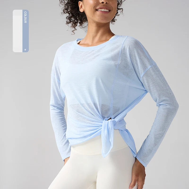 Women’s Gym & Yoga Long Sleeve Top – Quick-Dry.
