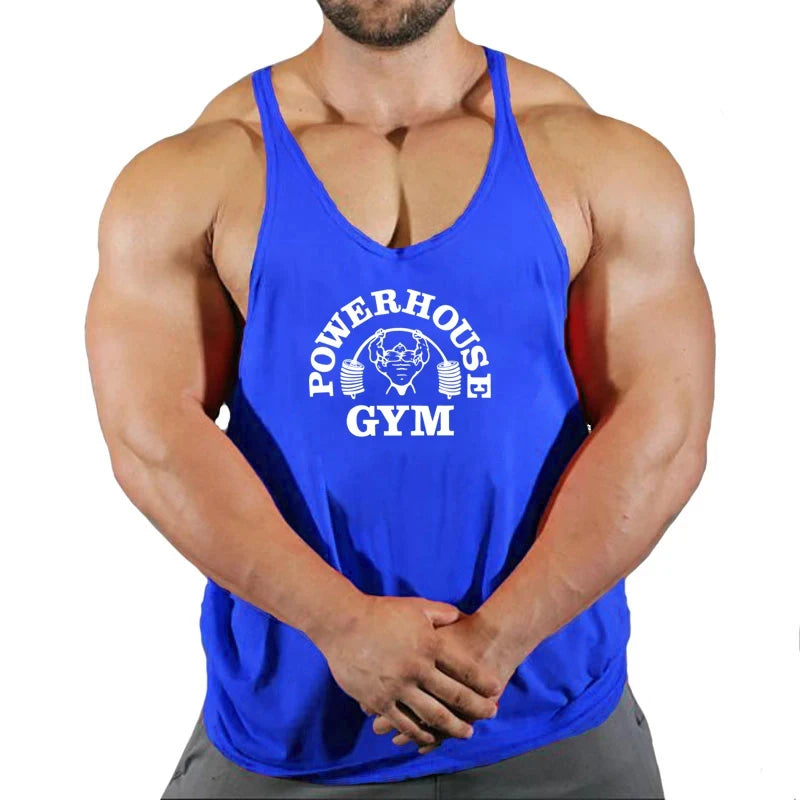 Men’s Gym Stringer Vest – Sleeveless Bodybuilding Shirt.