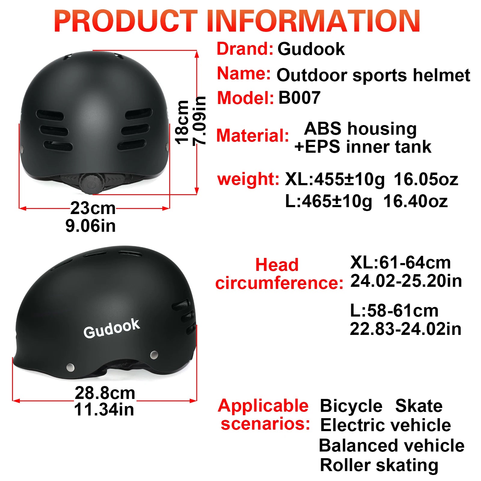Adult Extra-Large Bike Helmet – Cycling & Skating.