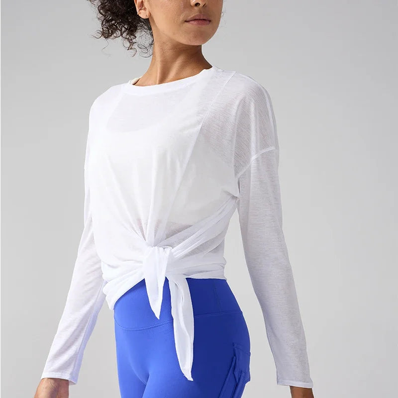 Women’s Gym & Yoga Long Sleeve Top – Quick-Dry.