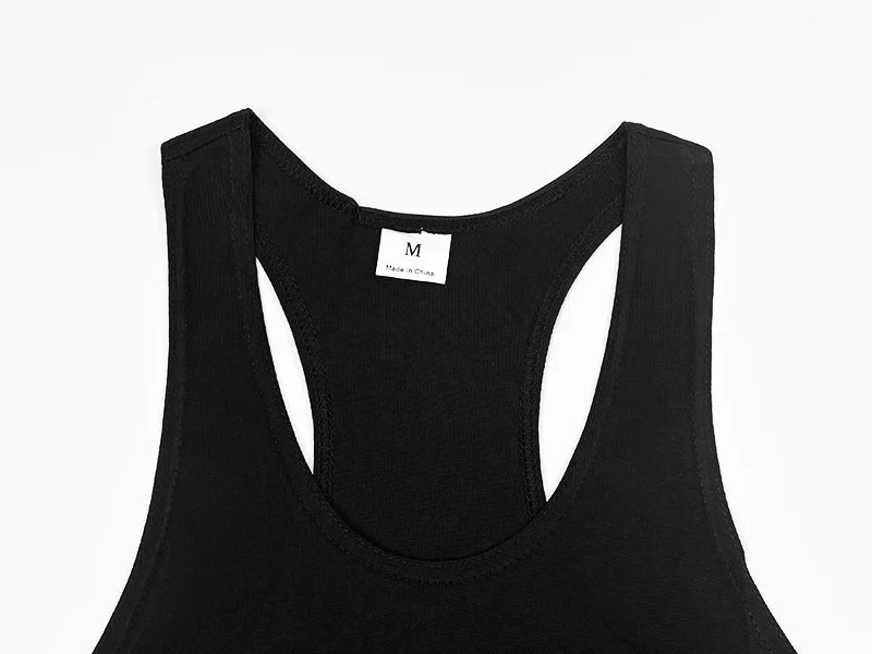 Men’s Y-Back Gym Tank Top – “Installing Muscles” Cotton Singlet.