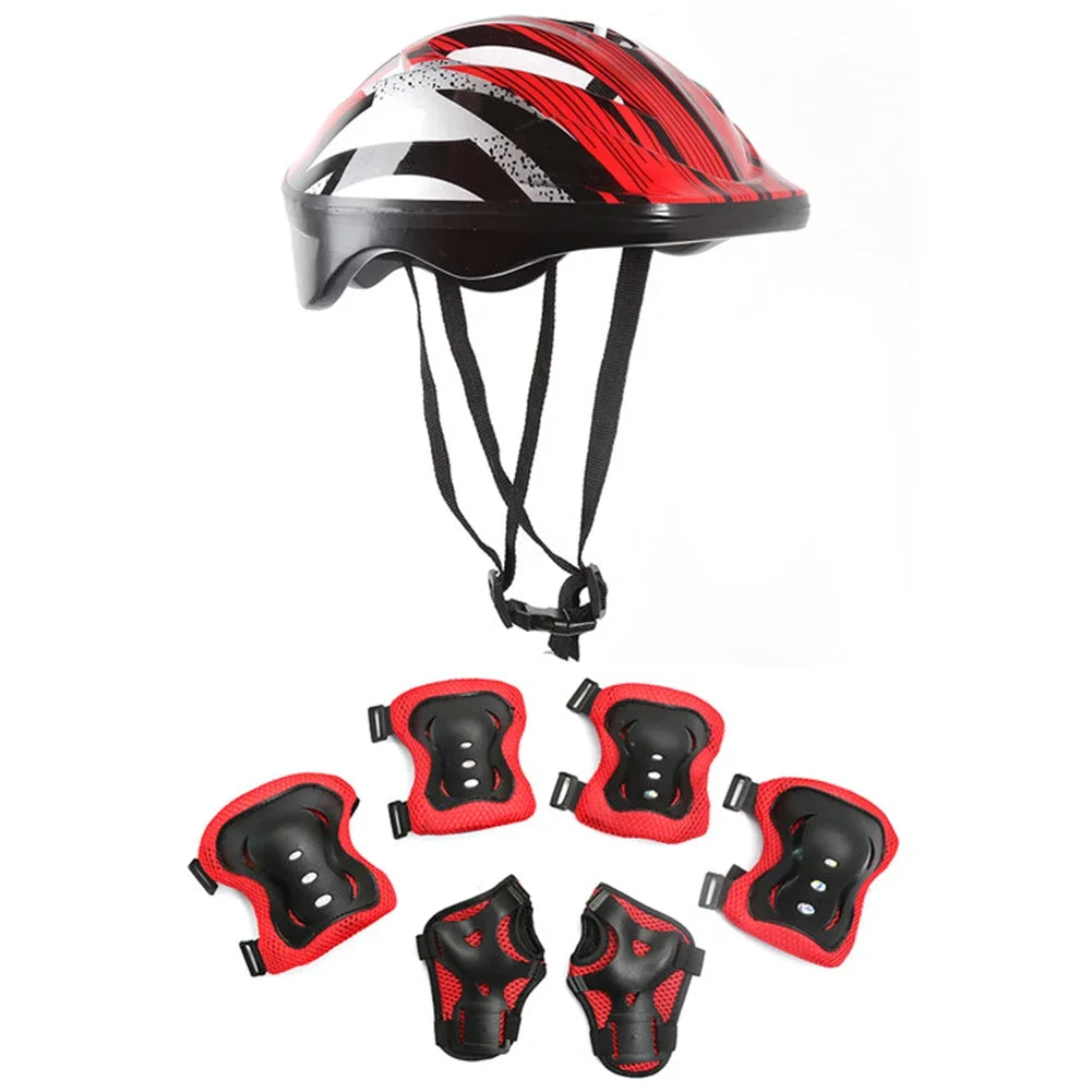 7-Piece Kids’ Protective Gear Set – Helmet, Knee & Elbow Pads.