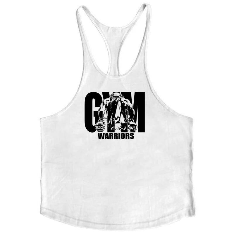 Men’s Y-Back Gym Tank Top – Cotton Sleeveless Vest.