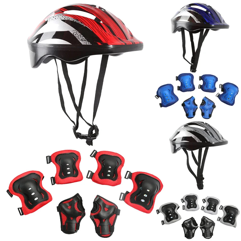 7-Piece Kids’ Protective Gear Set – Helmet, Knee & Elbow Pads.