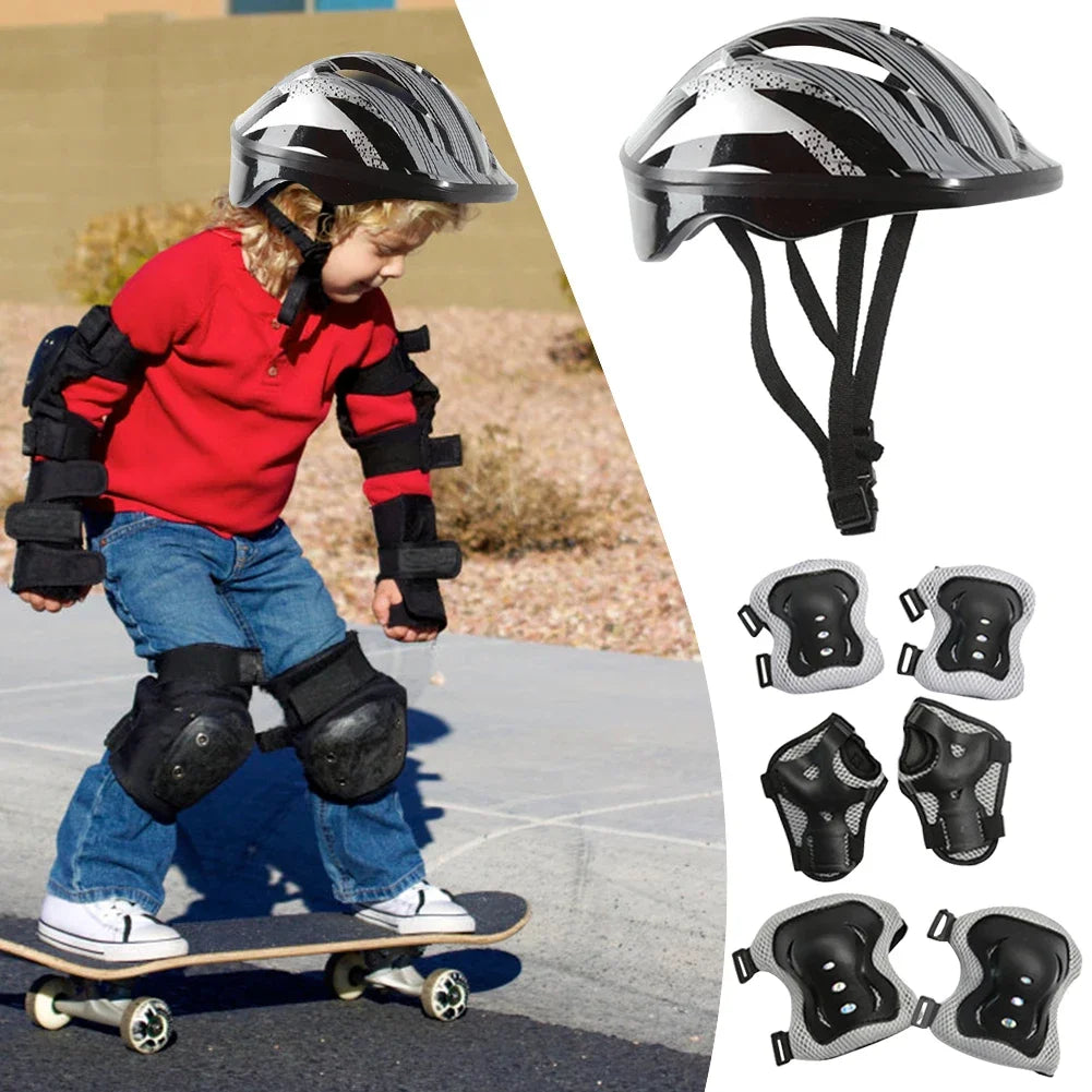 7-Piece Kids’ Protective Gear Set – Helmet, Knee & Elbow Pads.
