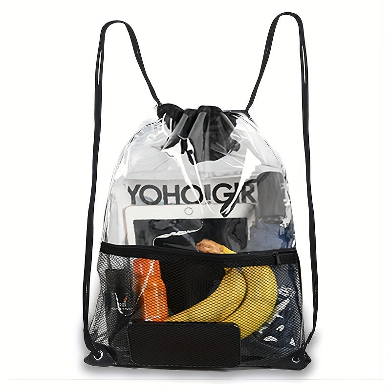 Waterproof Drawstring Backpack – Clear PVC.