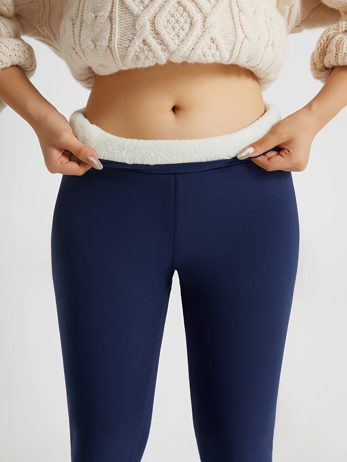 Women’s High-Waisted Thermal Leggings – Fleece-Lined.