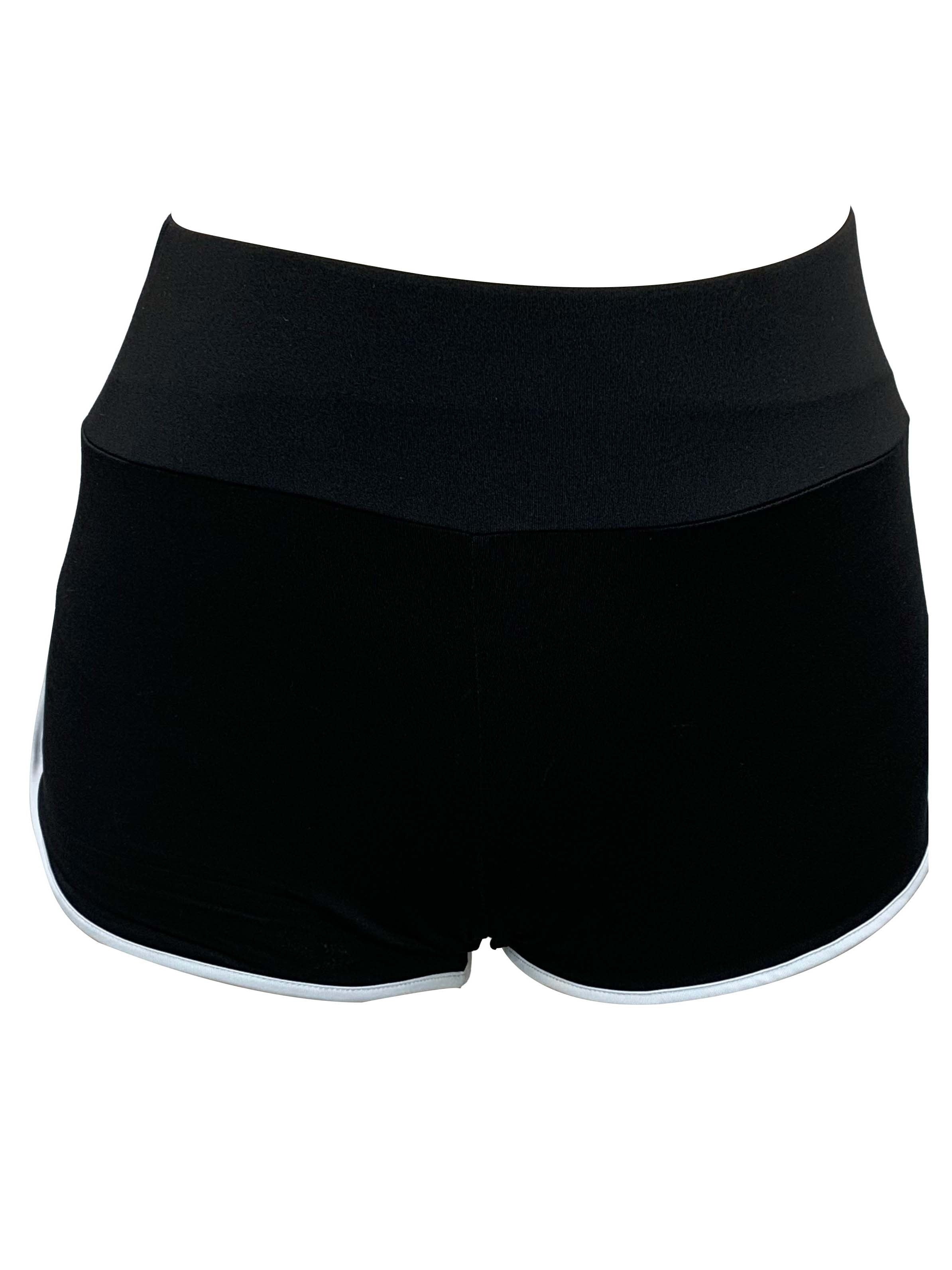 Women’s Ruched Sport Shorts – Contrast Trim.